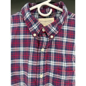 Denim & Supply Ralph Lauren Mens Plaid Short Sleeve Button Down Shirt Size Large